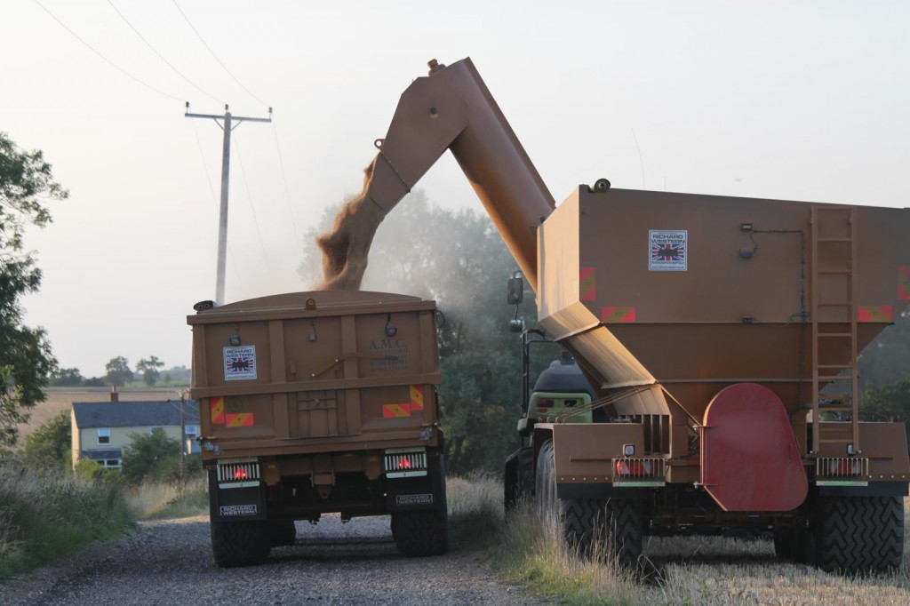 Harvest 2014 using Richard Western trailer